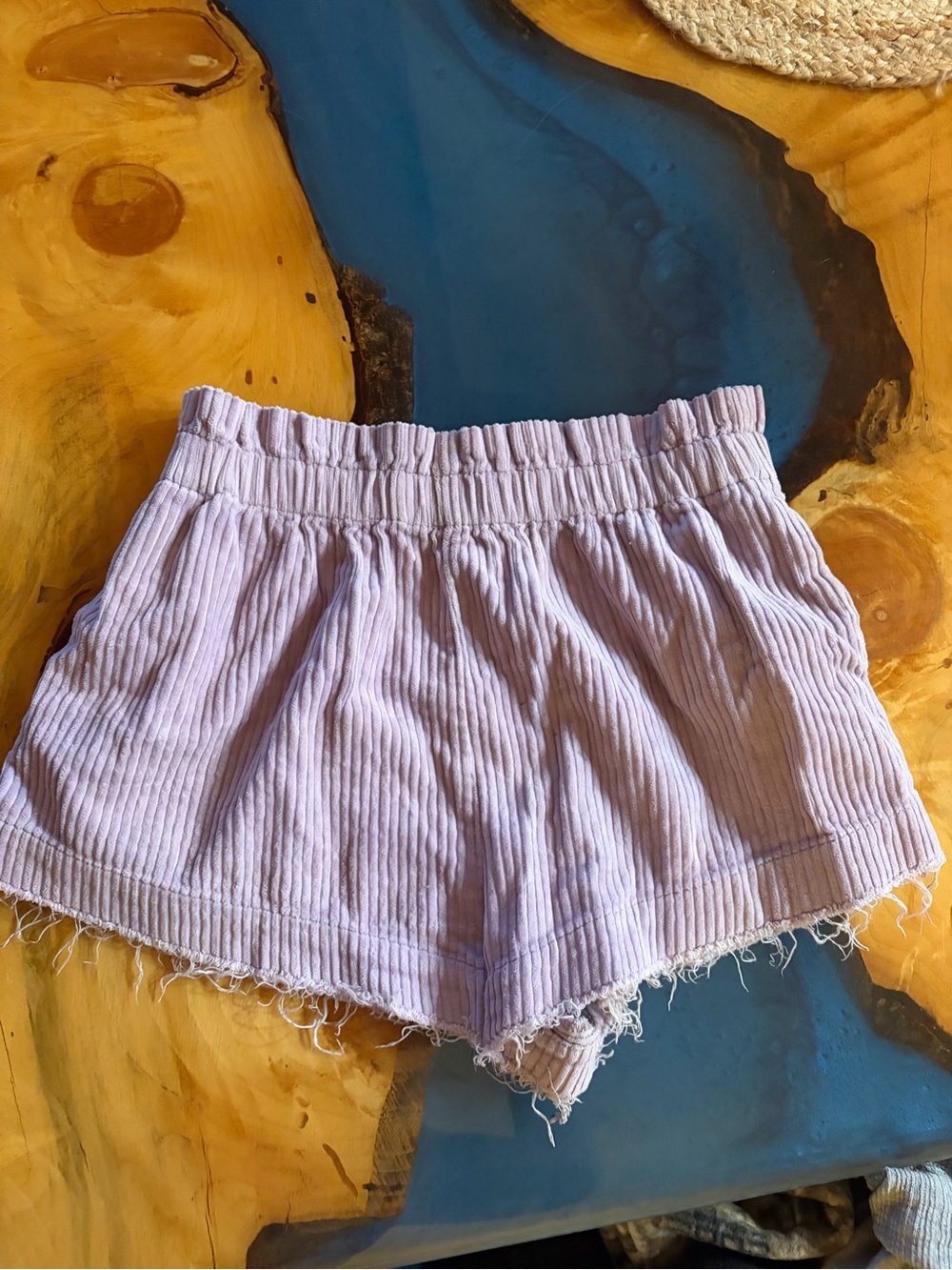 Urban Outfitters Light Lavender Corduroy High-Waist Shorts